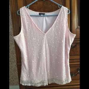 Gorgeous beaded top with side zipper